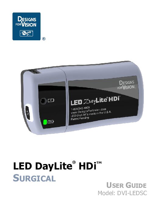 LED Daylite UltraMini Manual - Surgical