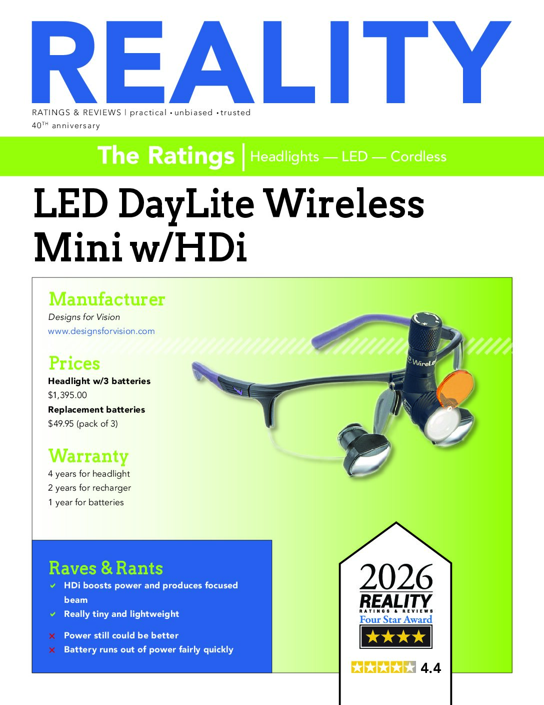 Reality Review LED DayLite Wireless Mini Reprint