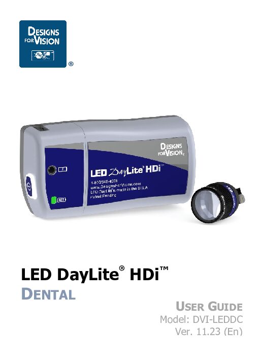LED Daylite UltraMini Manual - Dental